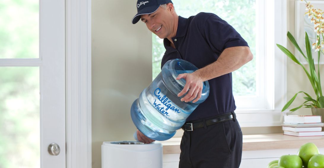 Culligan water expert replacing bottled water cooler